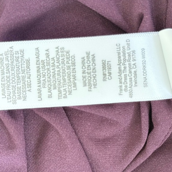 Dress the Population Satin Purple Midi Dress 
Size M - Picture 6 of 10